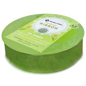 Member's Mark Premium Wired Ribbon 50 Yards 1-1/2 in Width, Green